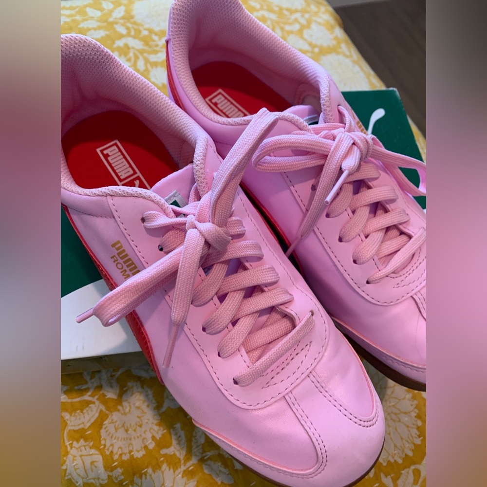 Puma Roma Sneakers - Pink and Yellow
